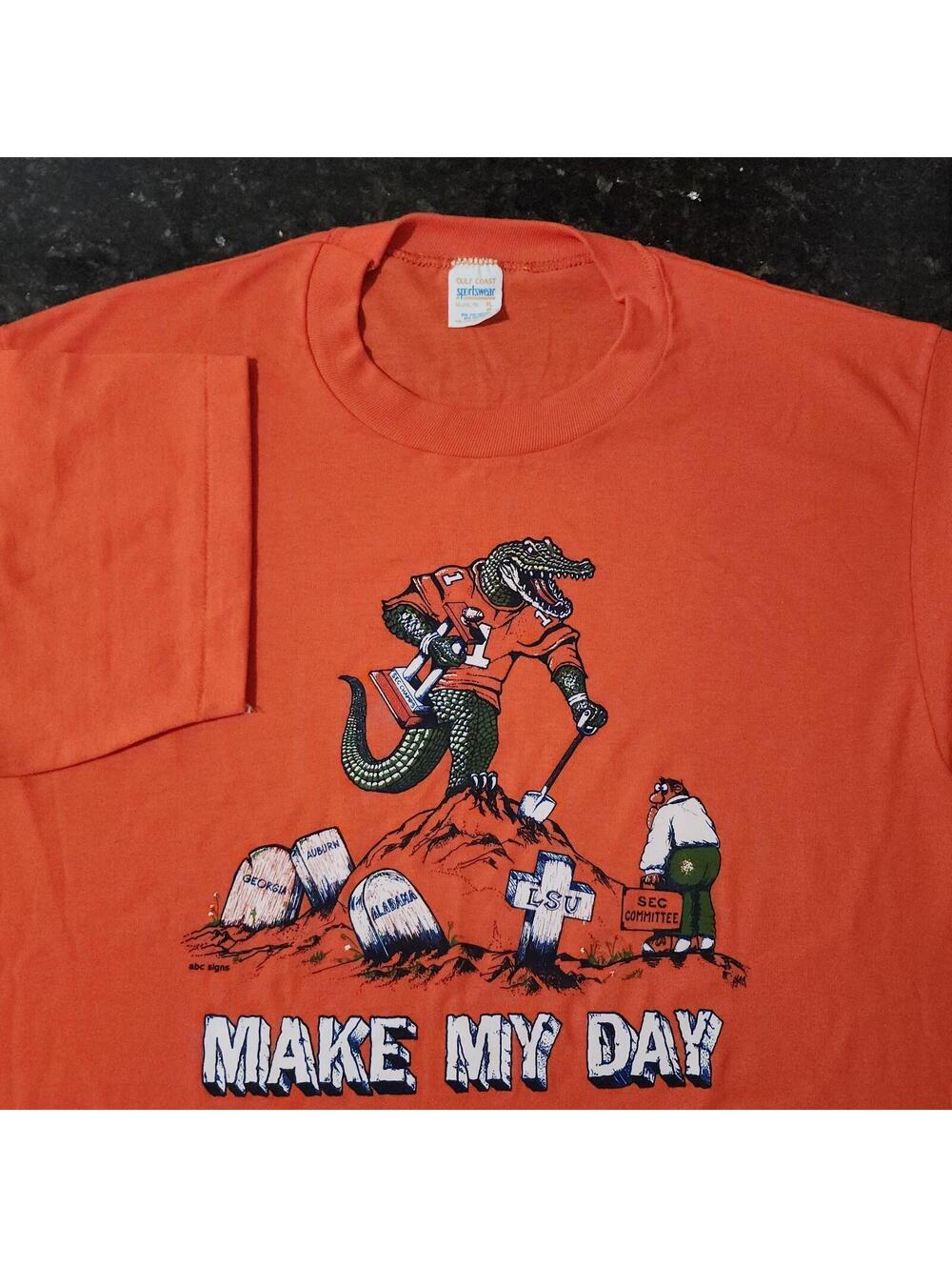 Vintage 80s University of Florida Gators 1984 SEC Champs Make My Day RARE XL